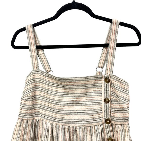 Hem & Thread Short Striped Sundress, Sz Small, High Waist, Straps, Smocking, NEW - Picture 2 of 9
